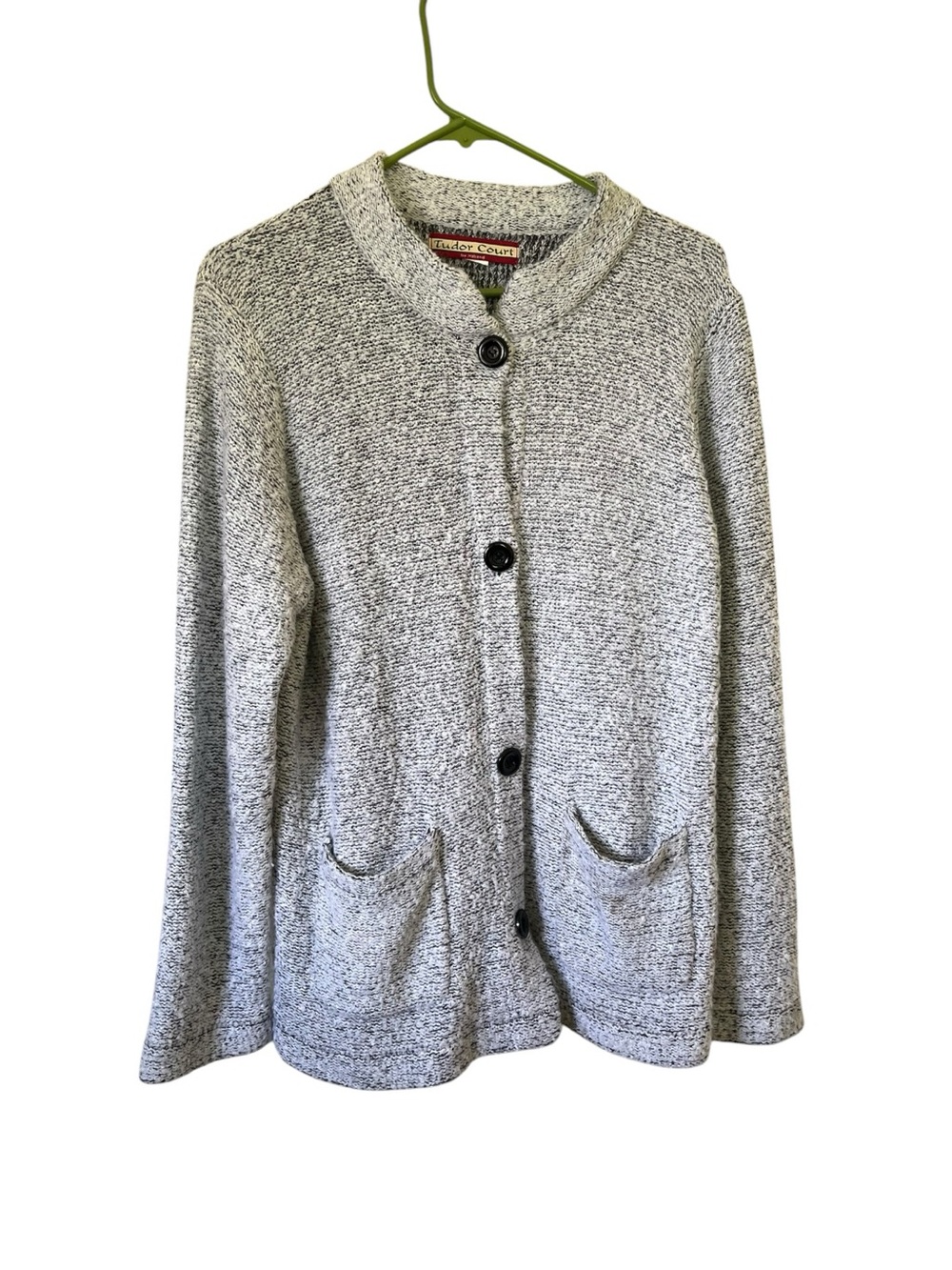 Tribal Cozy Knit Button-Up Cardigan - Gray